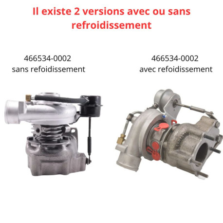 Turbo pour AUDI 80 (B3) 1.6 TD 80 CV 466534-0002