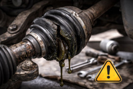 Soufflet de cardan fissuré_le joint en danger